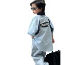 シャツ キッズ 男の子 半袖 トップス 春夏 子供服 ゆったり 浅藍色 100cm 110cm 120cm 130cm 140cm 150cm 160cm(x2...