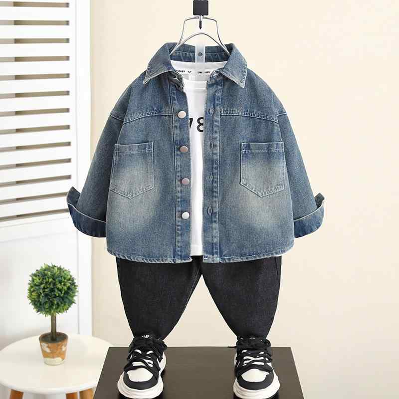子供服 デニムジャケット 男の子 アウター 春秋 長袖 ボーイズ 幼児 普段着 おしゃれ ブルー 90 100 11..