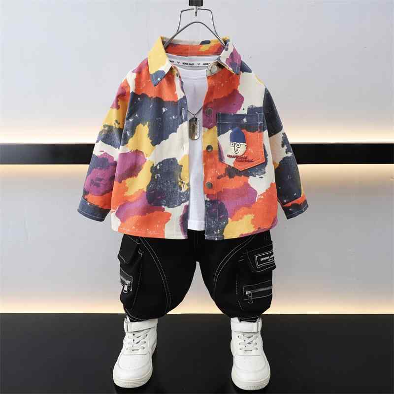 シャツ キッズ 男の子 デニム 長袖 春秋 韓国子供服 柔らかい 綿100％ 90cm 100cm 110cm 120cm 130cm 140cm 150cm