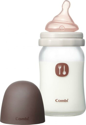 COMBI コンビ テテオ 授乳のお手本 LiCO 哺乳びん 耐熱ガラス製 160ml (Sサイズ乳首付) モカ COMBI コンビ テテオ 授乳のお手本 LiCO 哺乳びん 耐熱ガラス製 160ml (Sサイズ乳首付) モカ