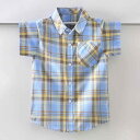 シャツ キッズ 男の子 子供服 半袖 格子柄 綿100% 薄手 夏 普段着 部屋着 トップス 120cm 130cm 140cm 150cm 160cm 170...
