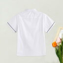 シャツ キッズ 半袖 白 無地 コットン 夏 スクール 制服 子供服 トップス 110cm 120cm 130cm 140cm 150cm 160cm 170c...