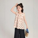 シャツ キッズ 女の子 半袖 トップス 水玉 ドット柄 コットン 通気性 かわいい 普段着 部屋着 ガールズ 子供服 100 110 120 130 140 1...