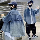 シャツ キッズ 男の子 デニム 長袖 春秋 カジュアル トップス 子供服 秋物 ブルー 120cm 130cm 140cm 150cm 160cm 170cm(...