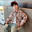 シャツ キッズ 男の子 格子柄 長袖 春秋 トップス 子供服 春用 秋用 イエロー レッド 綿(x2)