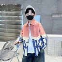 シャツ キッズ 男の子 子供服 春秋 長袖 トップス カジュアル 綿 120cm 130cm 140cm 150cm 160cm 170cm ブルー レッド(x...