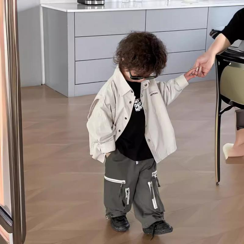 シャツ キッズ 男の子 子供服 長袖 韓国風 フェイクレイヤード おしゃれ かわいい 普段着 春秋 綿100％ 杏色 トップス