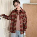 シャツ ガールズ 女の子 子供服 春秋 格子柄 赤色 長袖 カジュアル ブラウス キッズ トップス おしゃれ かわいい 綿混 120cm 130cm 140cm...