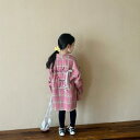シャツ ガールズ 子供服 長袖 チェック柄 100 140cm 発表会 普段使い ピンク系(x2)