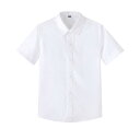 シャツ キッズ 男女兼用 半袖 白 ブラウス 子供服 小学生 スクールシャツ 発表会 フォーマル 綿100% 110cm 120cm 130cm 140cm 1...