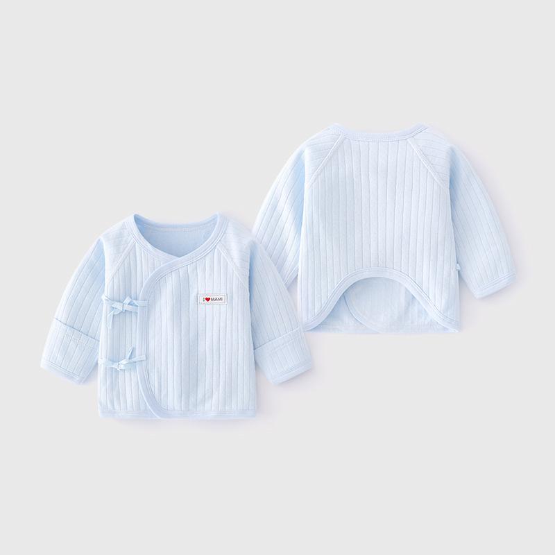 ベビー服 新生児 ベビー 半背 コットン トップス 薄手 通気 無地 春夏 秋冬 四季 52 59(x3)