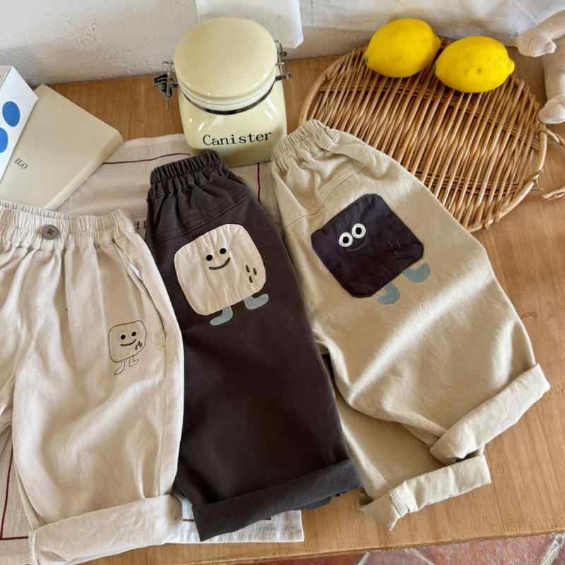 パンツ キッズ 男女兼用 子供服 コットン ロングパンツ 春秋 ズボン かわいい カジュアルパンツ 80cm 9..