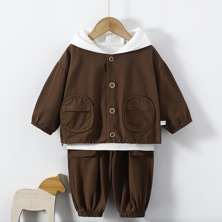 子供用 スウェット パーカー セットアップ 3点セット 長袖 長ズボン 上下セット 韓国風 男の子 幼児 普..
