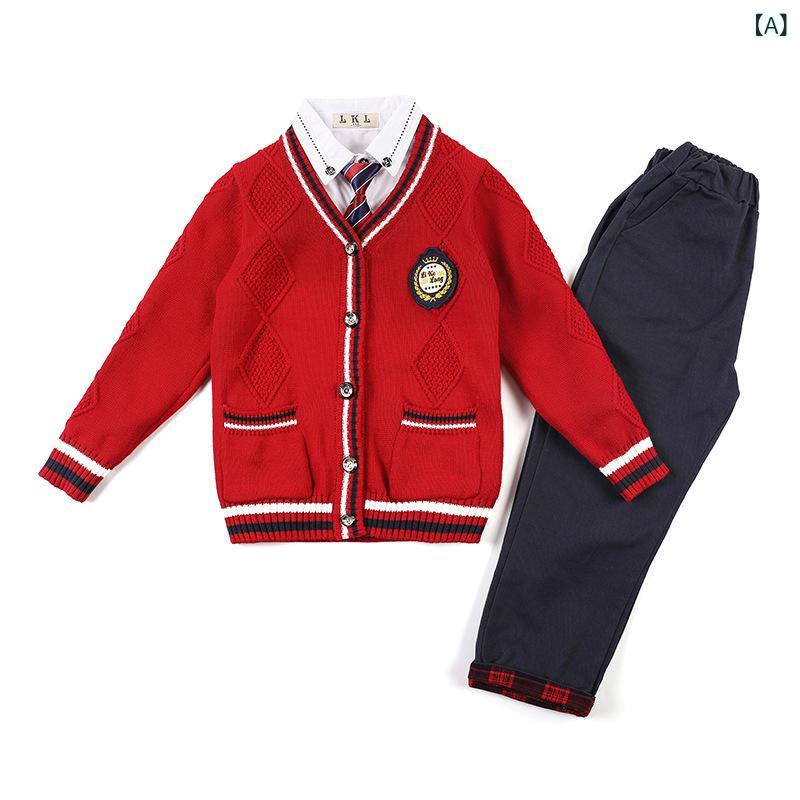 子供用セットアップ イングリッシュスタイル スクール 制服 中学生 大学生 服装 秋冬 シングルブレスト..