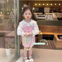 ワンピース キッズ 女の子 子供服 シャツ セットアップ 春夏 長袖 コットン チュニック Aライン かわいい ガーリー