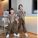 子供用セットアップ 春物 ストライプ柄シャツ カーゴパンツ 上下2点セット 男の子 女の子 ボーイズ ガールズ おしゃれ かわいい 綿混素材