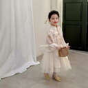 シャツ 女の子 子供服 新中式 雪紡 ブラウス 長袖 春夏 レトロ ガールズ トップス 背心裙 セットアップ 100cm 110cm 120cm 130cm 1...