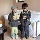 シャツ キッズ 子供服 男女兼用 格子柄 コットン ネルシャツ 長袖 厚手 暖かい カジュアル 冬服 グレー グリーン 90cm 100cm 110cm 120...