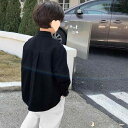 シャツ 男の子 子供服 長袖 春秋 韓国風 おしゃれ トップス ボーイズ 幼児 小学生 普段着 無地 ブラック ホワイト 90 100 110 120 130 140 150 160