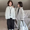 シャツ キッズ 男女兼用 子供服 長袖 無地 コットン 100% フェイクレイヤード 春秋 トップス ブラウス ホワイト ベージュ 90cm 100cm 110...