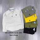 シャツ キッズ 長袖 綿 春秋 ストライプ チェック 格子柄 プリント 刺繍 5歳 6歳 7歳 8歳 9歳 10歳 11歳 12歳 13歳 14歳 翻 Coll...