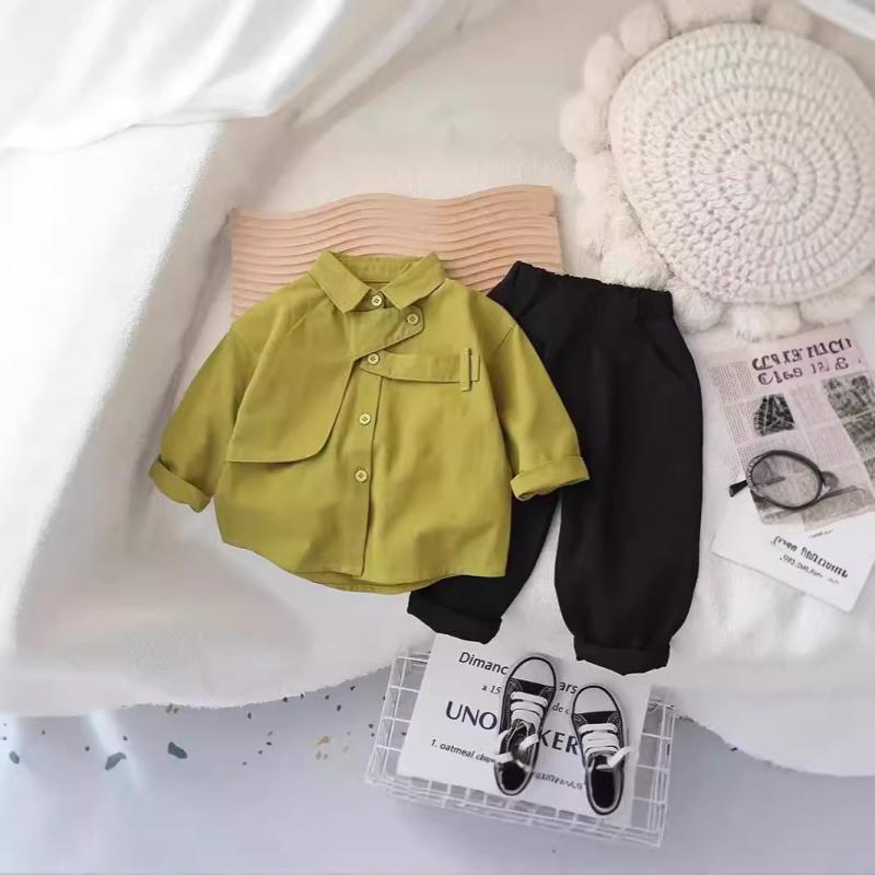 キッズ セットアップ 長袖シャツ パンツ 上下セット 春秋 子供服 男の子 2点セット ボーイズ 80cm 90cm..