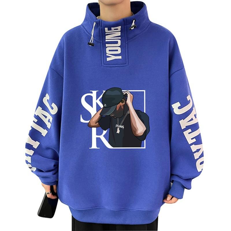 スウェット メンズ 裏起毛 トップス 長袖 Tシャツ 高校生 大学生 春秋 ライトグリーン ベージュ ブラック ブルー(4)