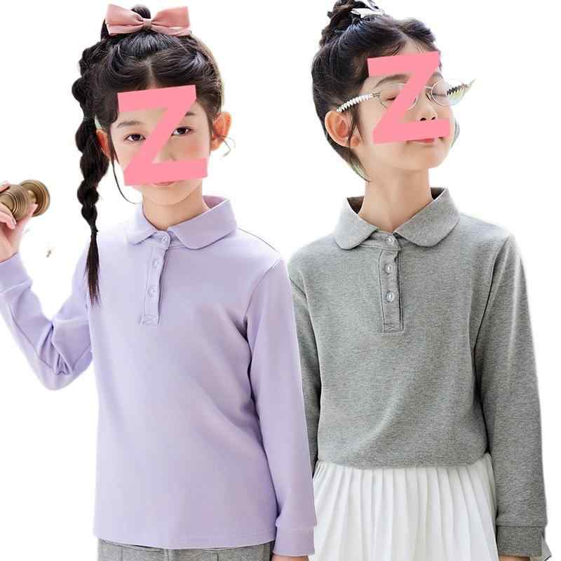 Tシャツ キッズ 子供服 男の子 女の子 スクールシャツ インナーシャツ 長袖 無地 綿 110cm 120cm 130cm..