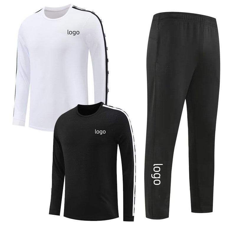 Tシャツ メンズ レディース 男女兼用 羽毛球 スポーツウェア カジュアル 長袖 丸首 セットアップ ブラ..