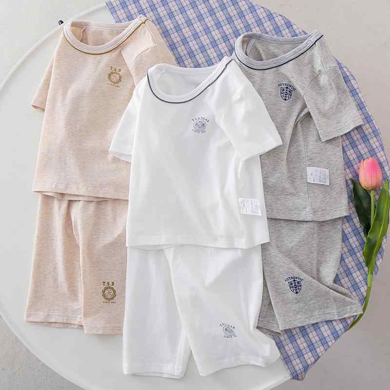 子供用ルームウェア 半袖Tシャツと5分丈パンツのセットアップ 男の子 女の子 薄手 綿100% パジャマ 上..