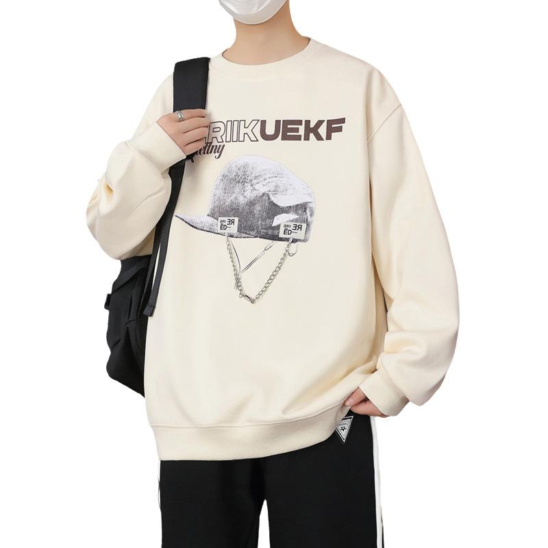 スウェット メンズ 秋冬 加絨 厚手 長袖 Tシャツ 高校生 中学生 防寒 暖かい インナー トップス プリン..