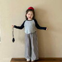 Tシャツ キッズ 女の子 子供服 長袖Tシャツ カットソー 拼接 春秋 韓国風 保育園 幼稚園 綿 吸湿排汗 100 110 120 130 140(4)