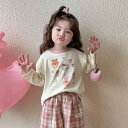 Tシャツ ガールズ 子供服 長袖 春秋 かわいい 綿100% カットソー トップス インナー ベビー 秋服 ベージュ 80cm 90cm 100cm 110cm 120cm 130cm(4)