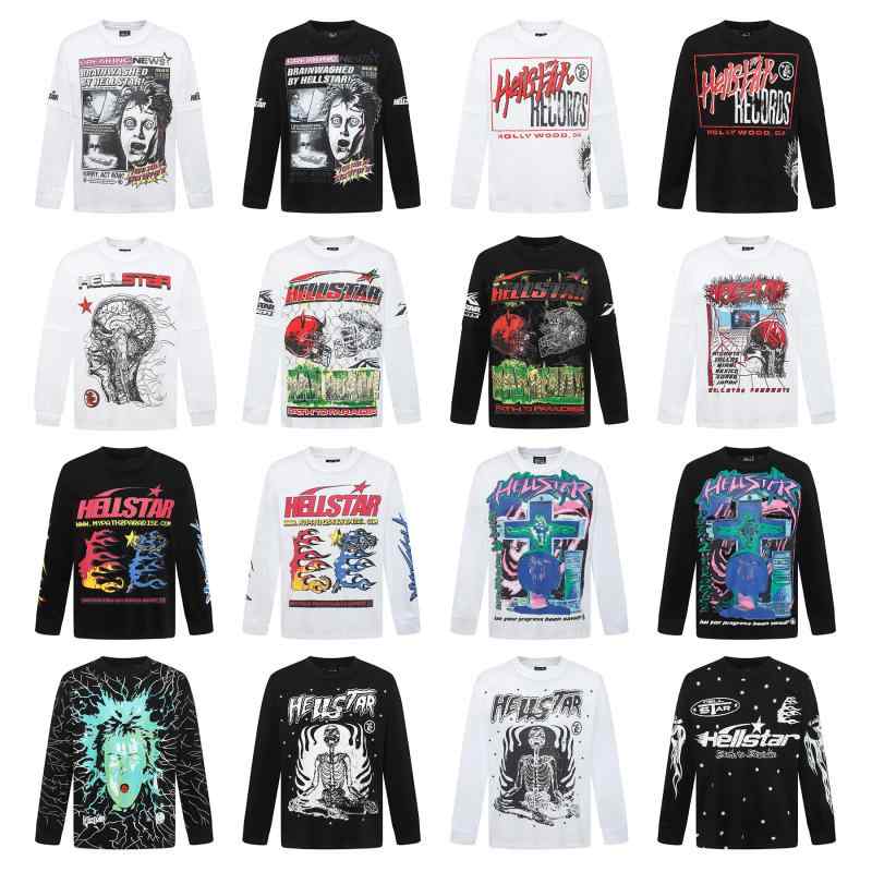 Tシャツ 男性用 トップス 美式 レトロ調 プリントTシャツ コットン100％ 長袖 ルーズフィット ラウンド..