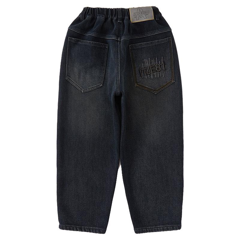 子供用ジーンズ ボーイズ ストレッチ デニムパンツ 裏起毛 秋冬 長ズボン キッズ 男の子 120cm 130cm 1..