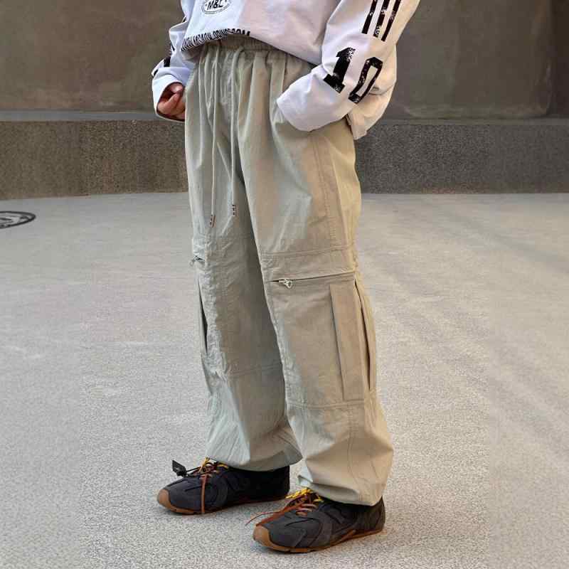 子供用パンツ 春夏 韓国 カーゴパンツ ロングパンツ ボーイズ 裾絞りパンツ ミリタリーパンツ ワークパ..