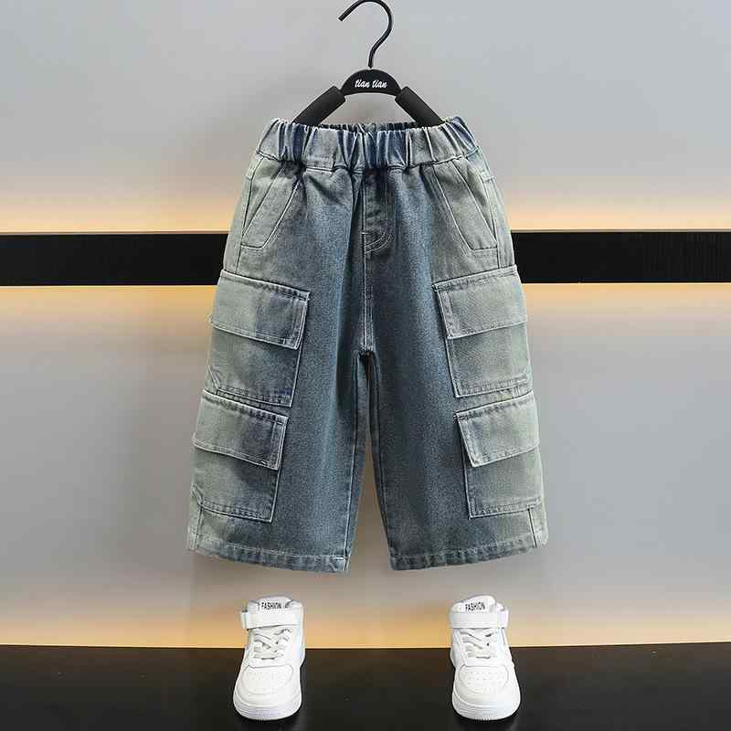 子供用ジーンズ 男の子用 ワークパンツ ストレート ワイドレッグパンツ ロングパンツ 春秋 90cm 100cm ..