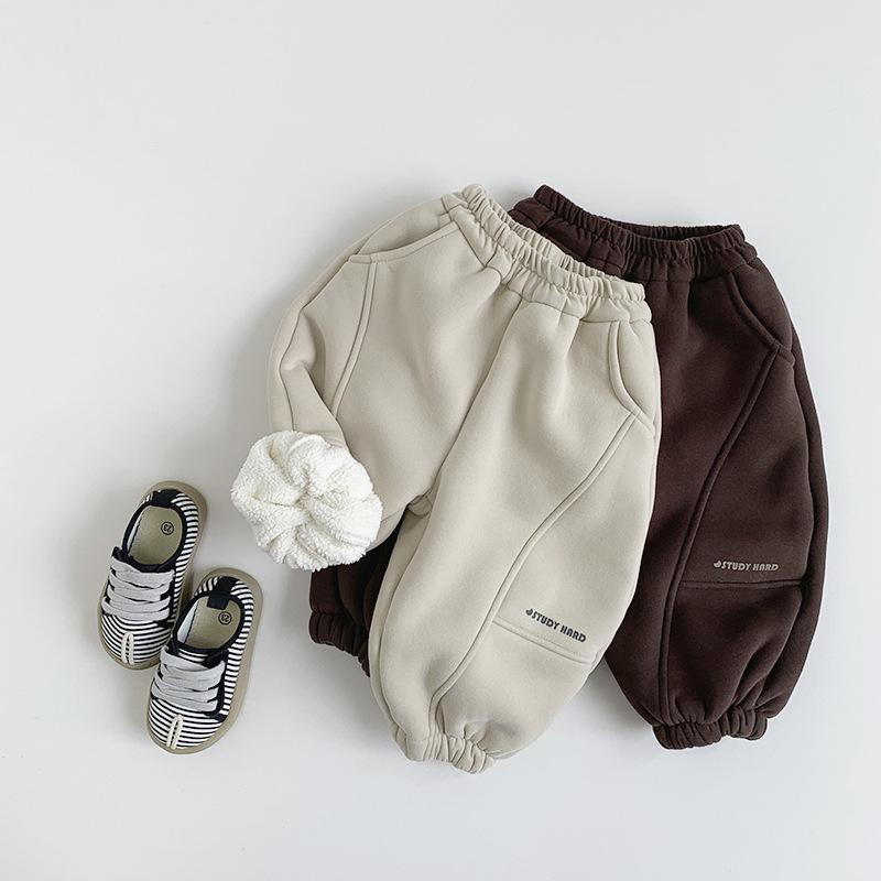 子供用パンツ 裏起毛 厚手 冬 韓国風 カジュアル 暖か スウェットパンツ 男女兼用 80cm 90cm 100cm 110..