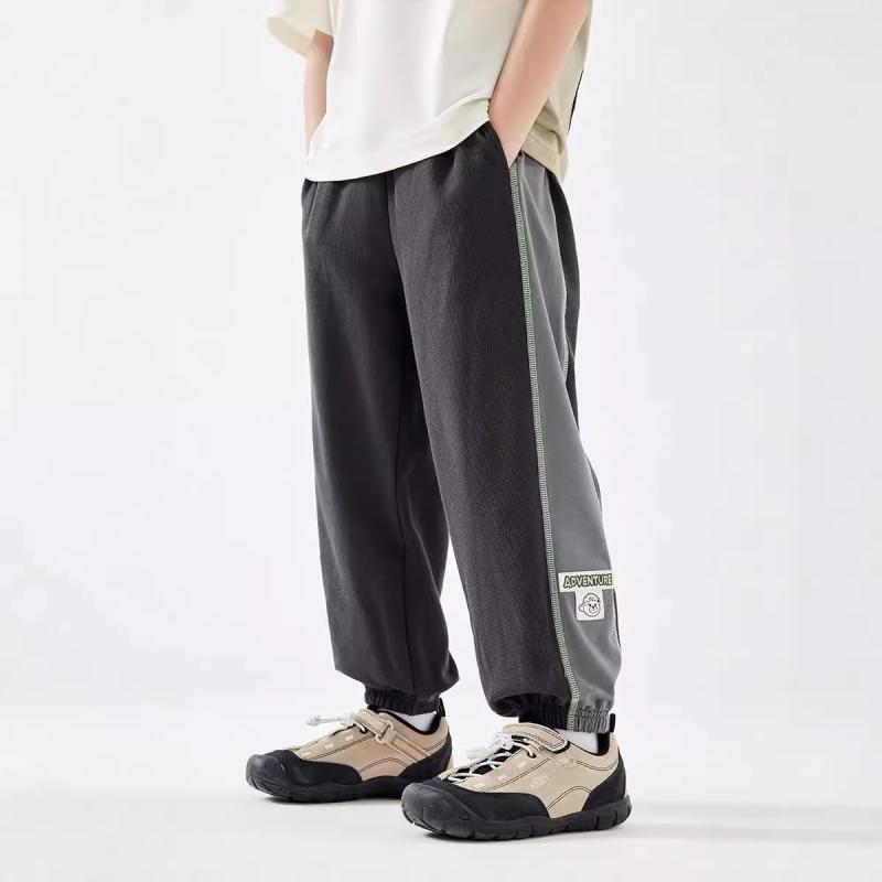 子供服 キッズ 男の子 スポーツパンツ ロングパンツ 春夏 蚊除け アウトドア 普段使い コットン グレー