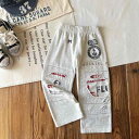 子供服 スウェットパンツ グレー ロングパンツ 春秋 普段着 中小 детская одежда 英字 破れ加工 綿(x2)