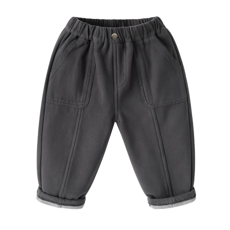 子供用パンツ 男の子 裏起毛パンツ 冬用 厚手 防寒 ズボン キッズ ベビー 3歳〜8歳 100cm〜140cm 無地 ..