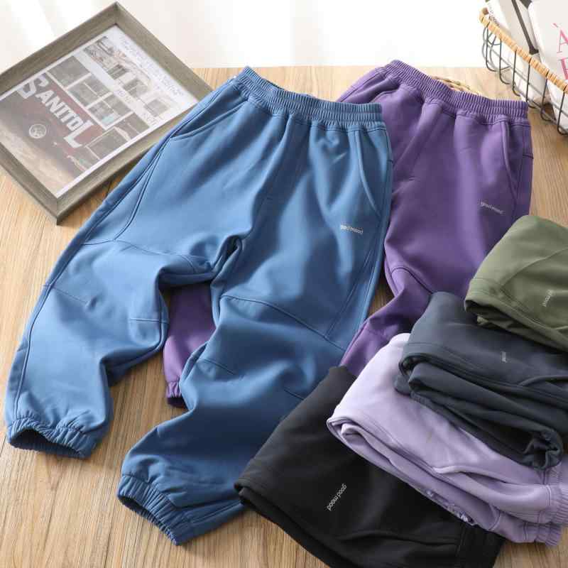 子供用パンツ 裏起毛 登山パンツ 男女兼用 中 крупно 子供 織物 ポリエステル 無地 中 толстовка 軍 зеленого 深 серого цвета 冬(x6)