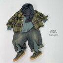 子供用ジーンズ 秋物 ボーイズ デニムパンツ ワイドレッグパンツ ベビー服 ヴィンテージ風 デニムブルー 高腰 80cm 90cm 100cm 110cm 12...