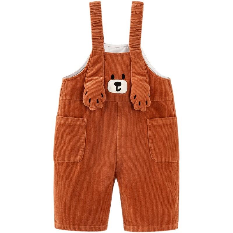 子供服 ベビー キッズ 春秋 背帯パンツ 男女兼用 コーデュロイ 綿100% ロングパンツ 80cm 90cm 100cm 110cm 幼児 かわいい カジュアル