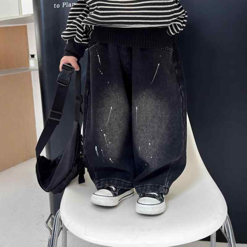 子供用ジーンズ 男児 裏起毛 デニムパンツ ロングパンツ 80cm 90cm 100cm 110cm 120cm 130cm 韓国子供..