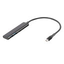 Digio2 USB3.2Gen1 Type-C 4ポート Cx2/Ax2 アルミ USBハブ ブラック Z0123