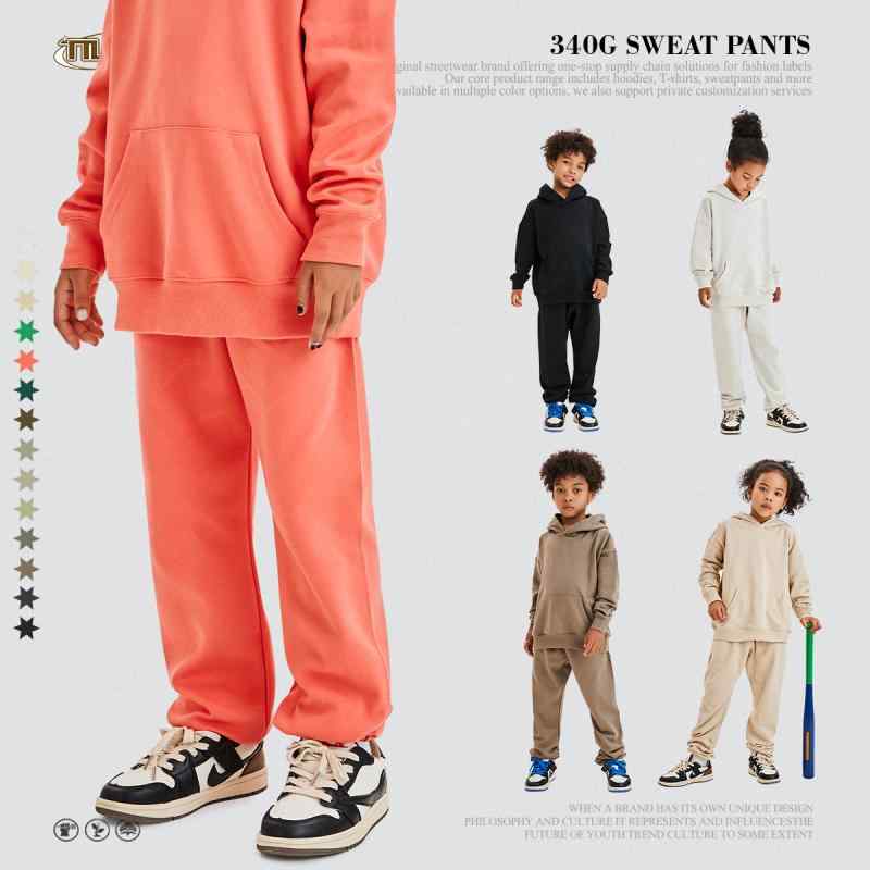 子供服 パンツ 男女兼用 コットン 100% スウェットパンツ 無地 ズボン 春秋 中厚手 ブラック 花灰色 カ..