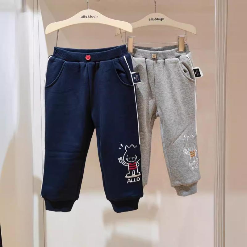 パンツ キッズ 男の子 裏起毛 カジュアルパンツ 冬 幼児 1歳 2歳 3歳 80cm 90cm 100cm 綿 灰色 青色