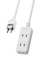 エレコム 電源タップ 3個口 スイングプラグ 1m ホワイト T-TS02-2310WH(2)