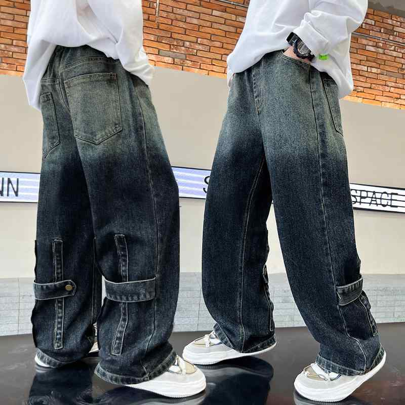 子供服 ジーンズ 男の子 デニムパンツ ロングパンツ ボーイズ ジーパン ゆったり 普段着 120cm 130cm 1..